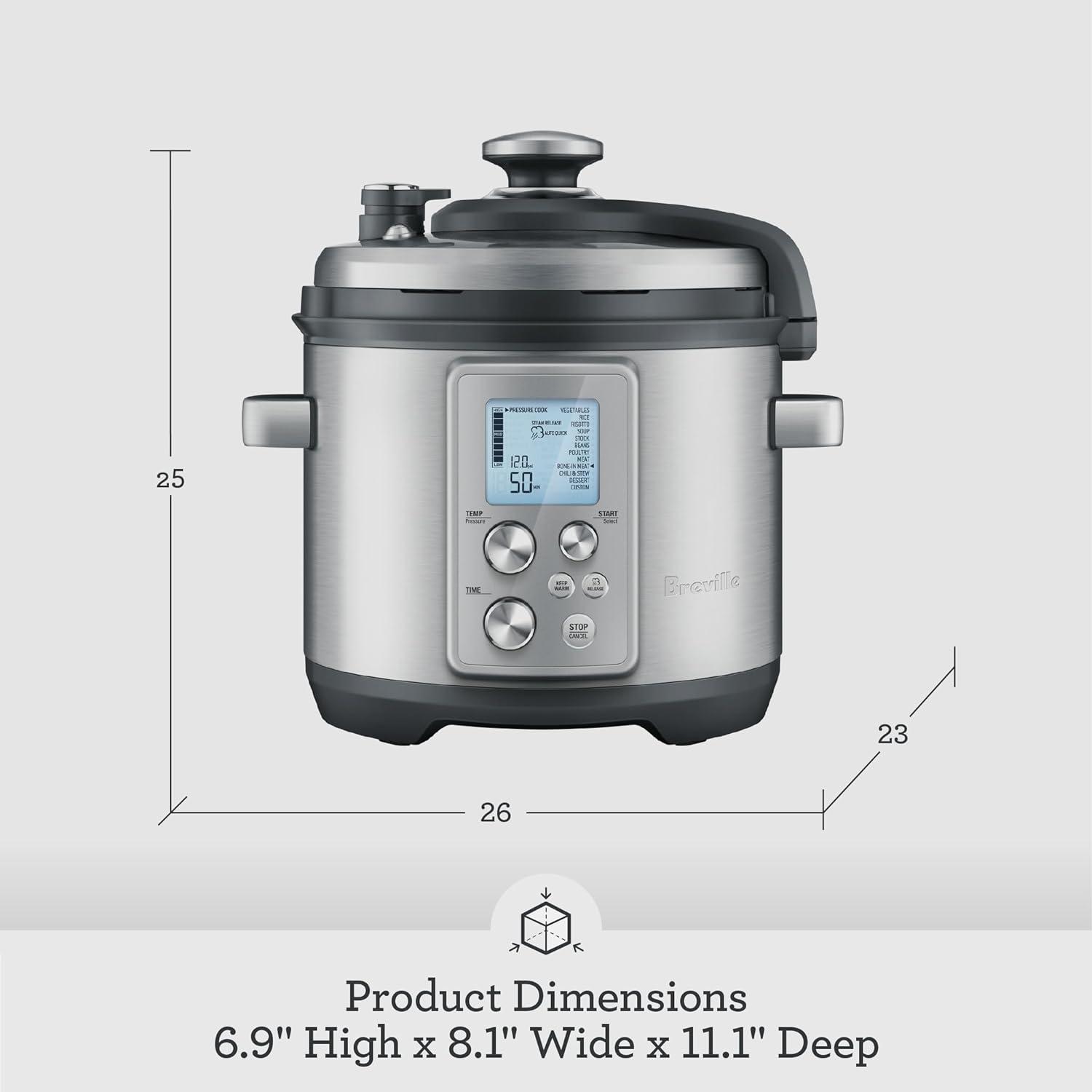 imageBreville Fast Slow Pro Pressure Cooker BPR700BSS Brushed Stainless Steel