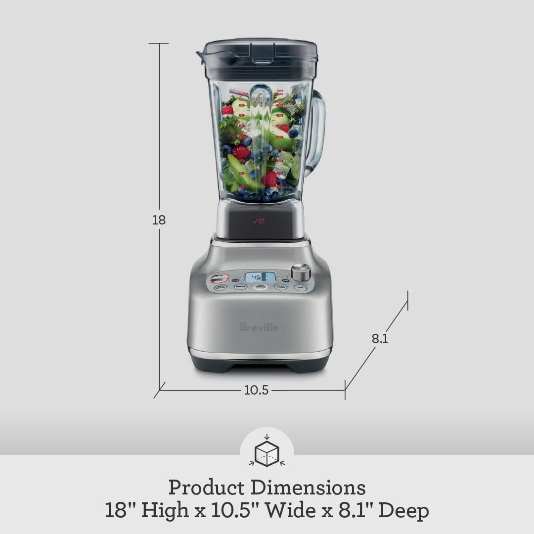 imageBreville BBL920BSS Super Q CommercialGrade Home Blender Brushed Stainless SteelBlack Truffle