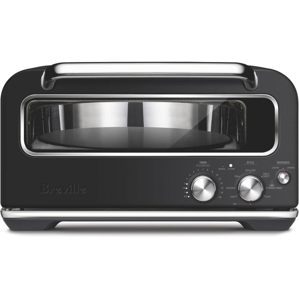 imageBreville BPZ820BSS Smart Oven Pizzaiolo Countertop Pizza Maker Brushed Stainless SteelBlack Truffle