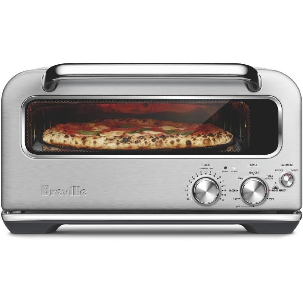 imageBreville BPZ820BSS Smart Oven Pizzaiolo Countertop Pizza Maker Brushed Stainless SteelBrushed Stainless Steel