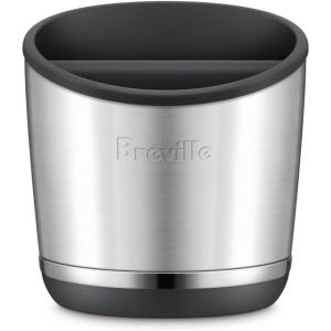 Breville BEA502BSS Knock Box 20 Espresso Machine Accessory, 20 Puck Capacity, Brushed Stainless Steel