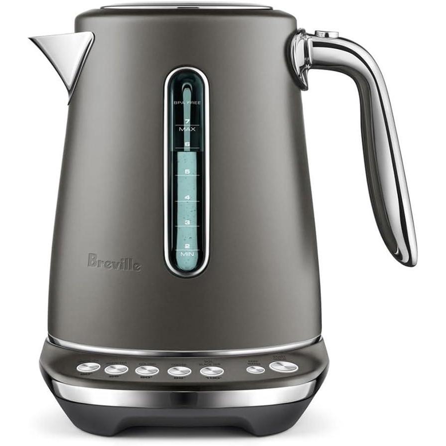 imageBreville BKE845BSS Smart Kettle Luxe Water Heater 7 Cup Brushed Stainless SteelOyster Shell