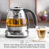 Breville BTM500CLR Tea Maker Compact Infuser and Water Kettle, 4 Cup, Brushed Stainless Steel and Glass