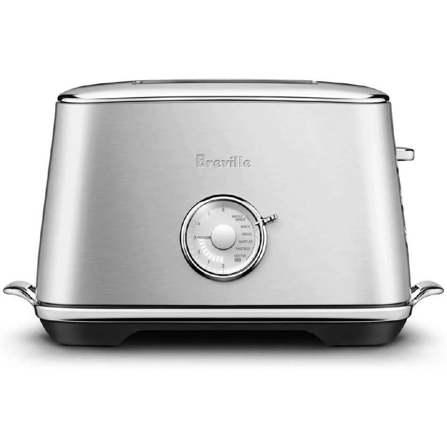 imageBreville BTA735BTR Toast Select Luxe Kitchen Toaster 2 Slice Black TruffleBrushed Stainless Steel