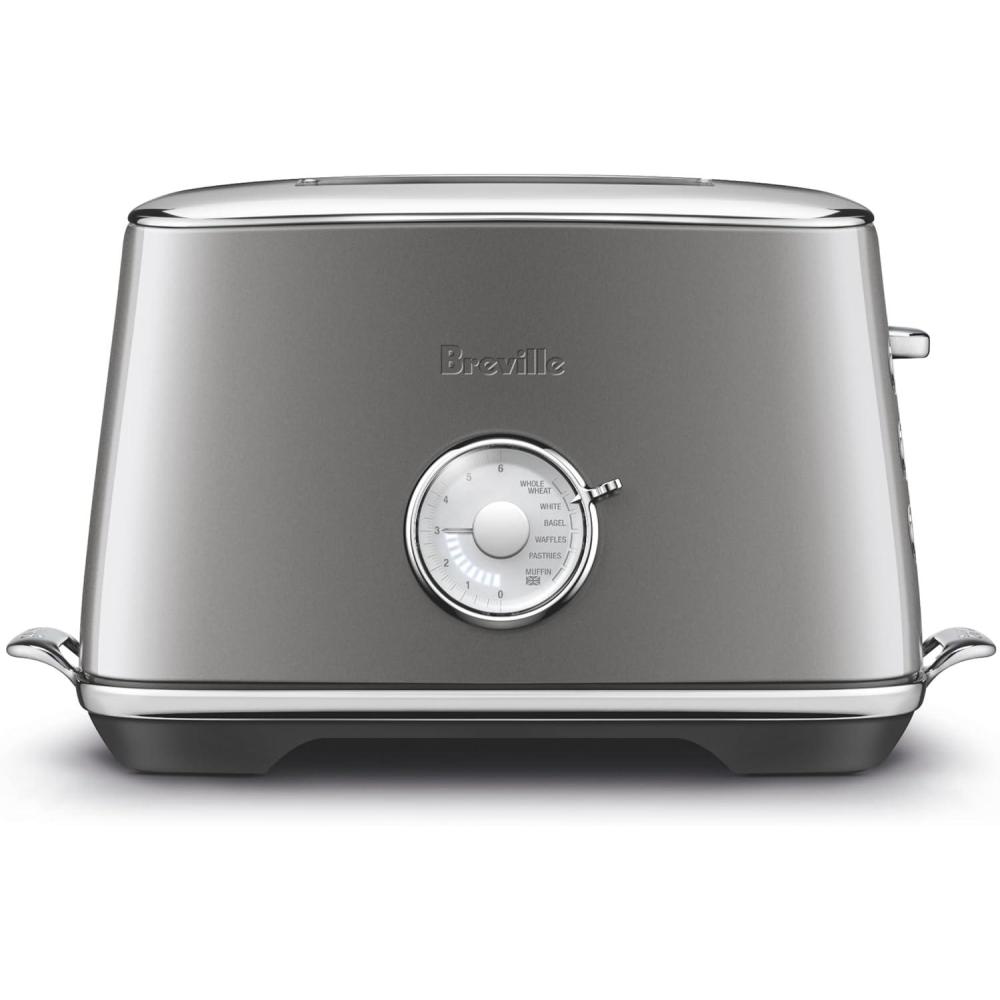 imageBreville BTA735BTR Toast Select Luxe Kitchen Toaster 2 Slice Black TruffleSmoked Hickory
