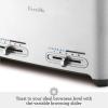 Breville BTA840XL Die-Cast Smart Toaster, 4 Slice, Brushed Stainless Steel(4-Slice)