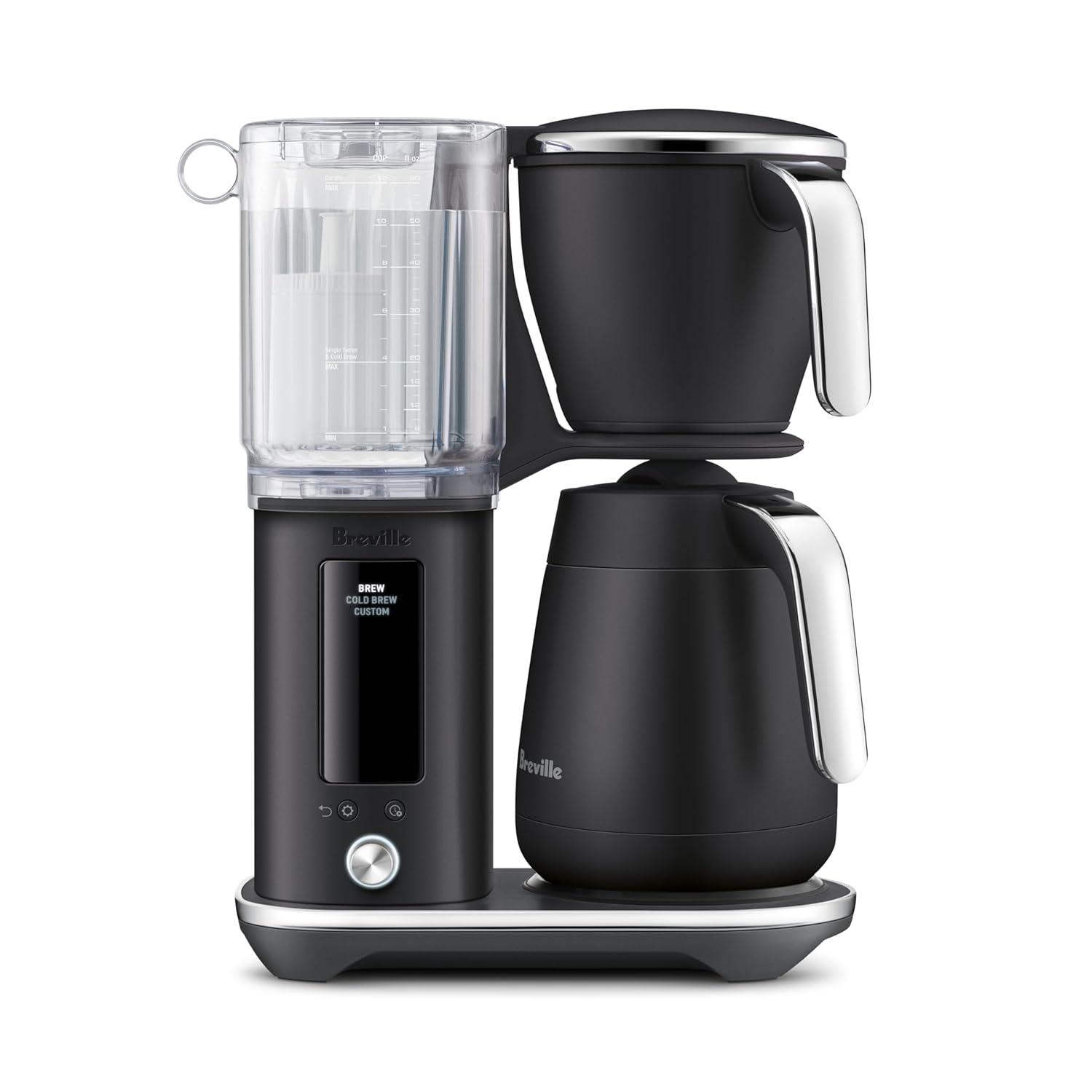 imageBreville Luxe Drip Coffee Machine BDC415BTR Black Truffle Glass CarafeBlack Truffle