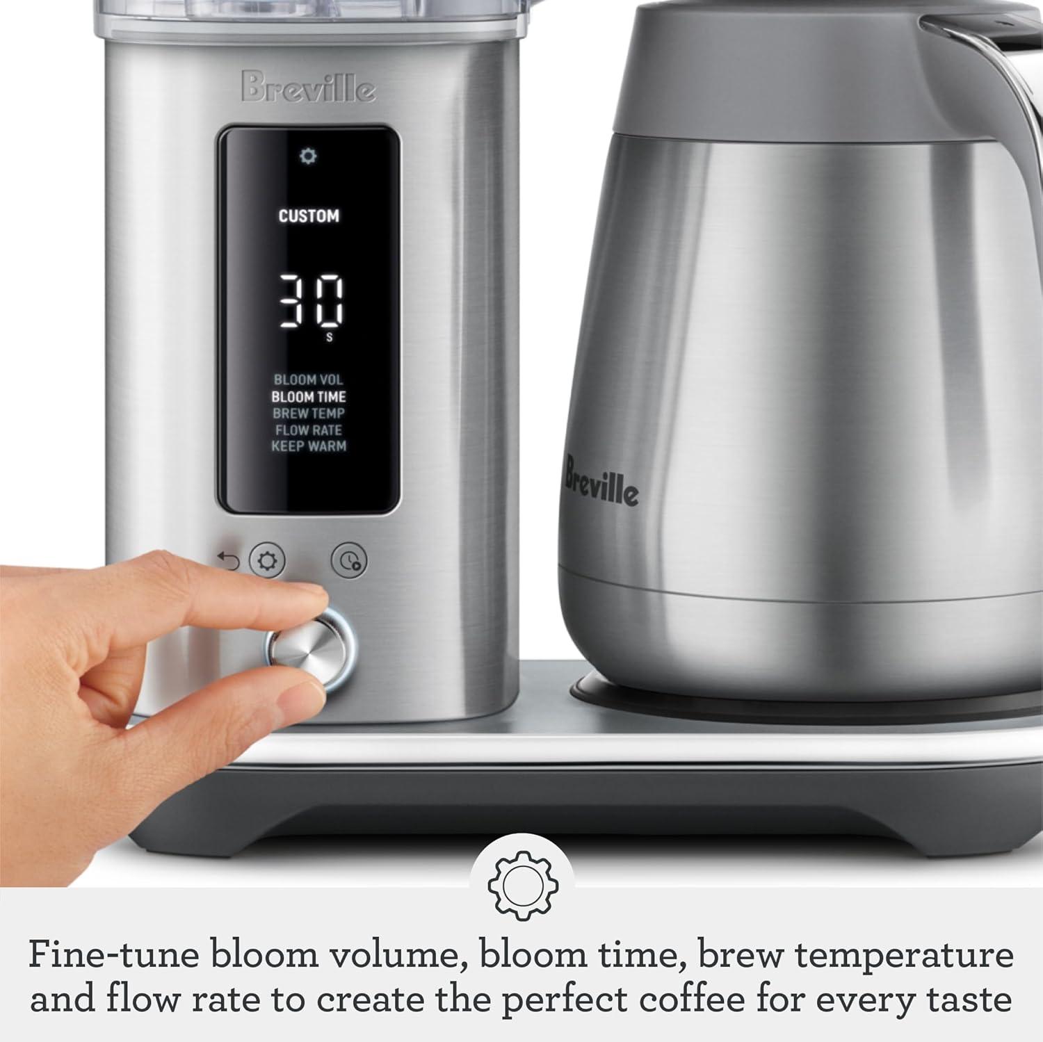 imageBreville Luxe Drip Coffee Machine BDC415BTR Black Truffle Glass CarafeBlack Truffle