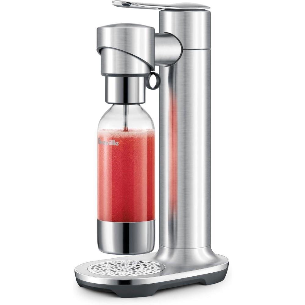 imageBreville BCA800BTR InFizz Fusion Sparkling Water and Beverage Carbonator CO2 Cylinder Not Included Black TruffleBrushed Stainless Steel