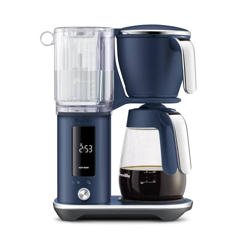 imageBreville Luxe Drip Coffee Machine BDC415BTR Black Truffle Glass CarafeDamson Blue