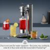 Breville BCA800BTR InFizz Fusion Sparkling Water and Beverage Carbonator, CO2 Cylinder Not Included, Black Truffle(Brushed Stainless Steel)
