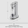 Breville BCA800BTR InFizz Fusion Sparkling Water and Beverage Carbonator, CO2 Cylinder Not Included, Black Truffle(Damson Blue)